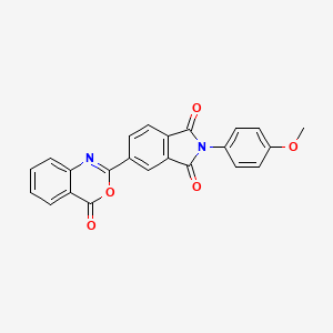 molecular formula C23H14N2O5 B11558763 2-(4-methoxyphenyl)-5-(4-oxo-4H-3,1-benzoxazin-2-yl)-1H-isoindole-1,3(2H)-dione 