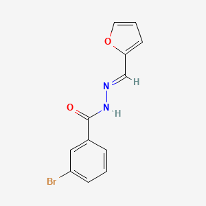 molecular formula C12H9BrN2O2 B11558770 3-Bromo-N'-(furan-2-ylmethylene)benzohydrazide CAS No. 93418-03-2