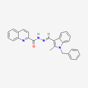 N'-[(E)-(1-benzyl-2-methyl-1H-indol-3-yl)methylidene]quinoline-2-carbohydrazide