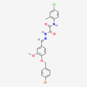 molecular formula C24H21BrClN3O4 B11558787 2-[(2E)-2-{4-[(4-bromobenzyl)oxy]-3-methoxybenzylidene}hydrazinyl]-N-(4-chloro-2-methylphenyl)-2-oxoacetamide 