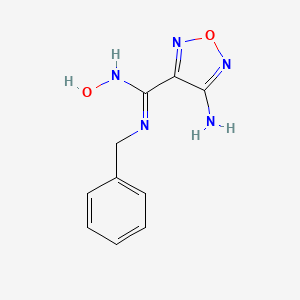 1,2,5-Oxadiazole-3-carboximidamide, 4-amino-N'-hydroxy-N-(phenylmethyl)-