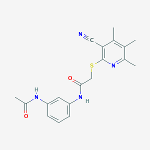 N-[3-(acetylamino)phenyl]-2-[(3-cyano-4,5,6-trimethylpyridin-2-yl)sulfanyl]acetamide