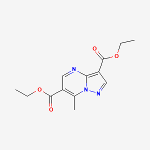 molecular formula C13H15N3O4 B11558839 Diethyl 7-methylpyrazolo[1,5-a]pyrimidine-3,6-dicarboxylate 