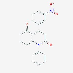 4-(3-nitrophenyl)-1-phenyl-4,6,7,8-tetrahydroquinoline-2,5(1H,3H)-dione