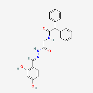 N-({N'-[(E)-(2,4-Dihydroxyphenyl)methylidene]hydrazinecarbonyl}methyl)-2,2-diphenylacetamide