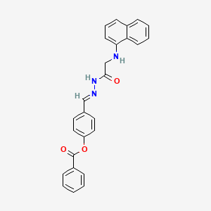 4-[(E)-({2-[(Naphthalen-1-YL)amino]acetamido}imino)methyl]phenyl benzoate