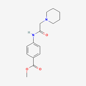 molecular formula C15H20N2O3 B11558919 Benzoic acid, 4-[(1-piperidyl)acetylamino]-, methyl ester 