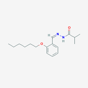 N'-[(Z)-[2-(Hexyloxy)phenyl]methylidene]-2-methylpropanehydrazide