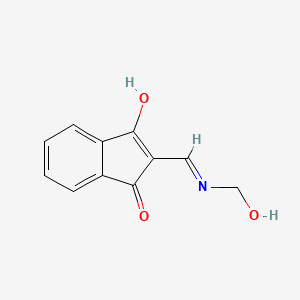 molecular formula C11H9NO3 B11558955 2-{[(hydroxymethyl)amino]methylene}-1H-indene-1,3(2H)-dione 