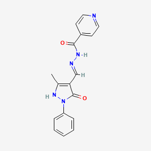 N'-[(E)-(5-hydroxy-3-methyl-1-phenyl-1H-pyrazol-4-yl)methylidene]pyridine-4-carbohydrazide