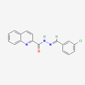 molecular formula C17H12ClN3O B11558972 N'-[(E)-(3-chlorophenyl)methylidene]quinoline-2-carbohydrazide 