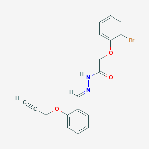 molecular formula C18H15BrN2O3 B11558991 (2-Bromo-phenoxy)-acetic acid (2-prop-2-ynyloxy-benzylidene)-hydrazide 