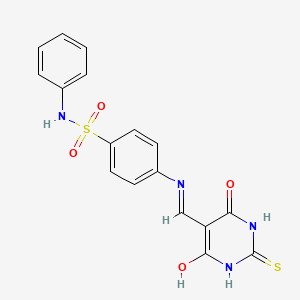 4-{[(4,6-dioxo-2-thioxotetrahydropyrimidin-5(2H)-ylidene)methyl]amino}-N-phenylbenzenesulfonamide