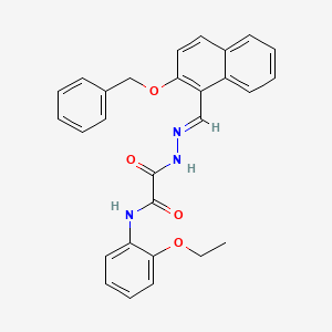 2-[(2E)-2-{[2-(benzyloxy)naphthalen-1-yl]methylidene}hydrazinyl]-N-(2-ethoxyphenyl)-2-oxoacetamide