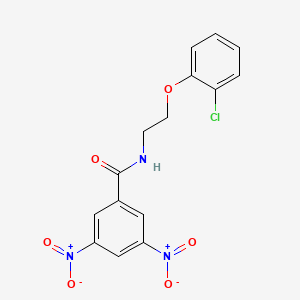 molecular formula C15H12ClN3O6 B11559033 N-[2-(2-chlorophenoxy)ethyl]-3,5-dinitrobenzamide 