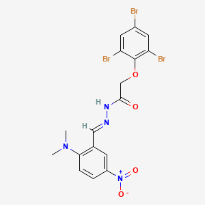 N'-[(E)-[2-(Dimethylamino)-5-nitrophenyl]methylidene]-2-(2,4,6-tribromophenoxy)acetohydrazide