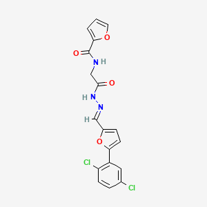 N-({N'-[(E)-[5-(2,5-Dichlorophenyl)furan-2-YL]methylidene]hydrazinecarbonyl}methyl)furan-2-carboxamide