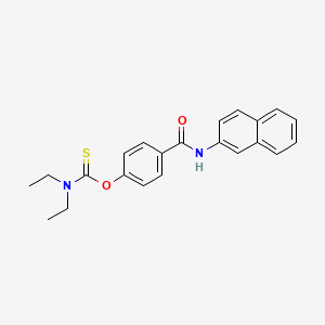 molecular formula C22H22N2O2S B11559043 O-[4-(naphthalen-2-ylcarbamoyl)phenyl] diethylcarbamothioate 