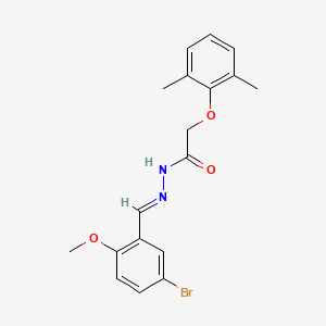 N'-[(E)-(5-bromo-2-methoxyphenyl)methylidene]-2-(2,6-dimethylphenoxy)acetohydrazide