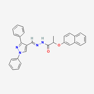 N'-[(E)-(1,3-diphenyl-1H-pyrazol-4-yl)methylidene]-2-(naphthalen-2-yloxy)propanehydrazide