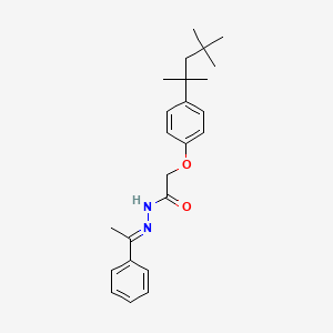 N'-[(1E)-1-phenylethylidene]-2-[4-(2,4,4-trimethylpentan-2-yl)phenoxy]acetohydrazide