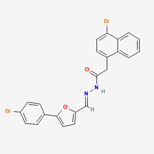 2-(4-Bromonaphthalen-1-YL)-N'-[(E)-[5-(4-bromophenyl)furan-2-YL]methylidene]acetohydrazide