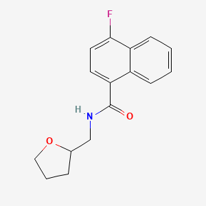 4-fluoro-N-(tetrahydrofuran-2-ylmethyl)naphthalene-1-carboxamide