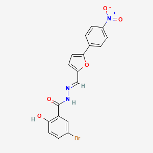 5-Bromo-2-hydroxy-N'-[(E)-[5-(4-nitrophenyl)furan-2-YL]methylidene]benzohydrazide