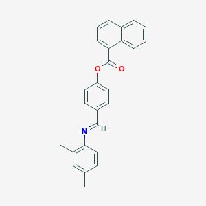 4-[(E)-[(2,4-Dimethylphenyl)imino]methyl]phenyl naphthalene-1-carboxylate