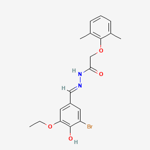 N'-[(E)-(3-bromo-5-ethoxy-4-hydroxyphenyl)methylidene]-2-(2,6-dimethylphenoxy)acetohydrazide