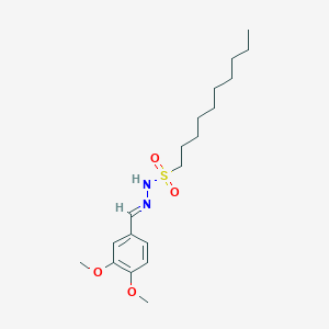 N'-[(E)-(3,4-dimethoxyphenyl)methylidene]decane-1-sulfonohydrazide