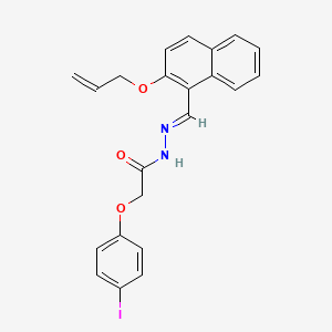 molecular formula C22H19IN2O3 B11559279 2-(4-Iodophenoxy)-N'-[(E)-[2-(prop-2-EN-1-yloxy)naphthalen-1-YL]methylidene]acetohydrazide 