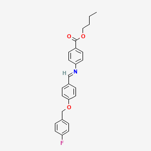 butyl 4-{[(E)-{4-[(4-fluorobenzyl)oxy]phenyl}methylidene]amino}benzoate