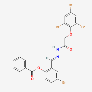 4-bromo-2-[(E)-{2-[(2,4,6-tribromophenoxy)acetyl]hydrazinylidene}methyl]phenyl benzoate