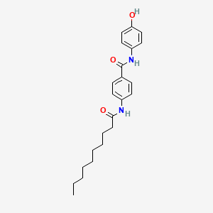 molecular formula C23H30N2O3 B11559287 4-(decanoylamino)-N-(4-hydroxyphenyl)benzamide 