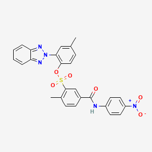 2-(2H-benzotriazol-2-yl)-4-methylphenyl 2-methyl-5-[(4-nitrophenyl)carbamoyl]benzenesulfonate