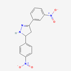 3-(3-Nitrophenyl)-5-(4-nitrophenyl)-4,5-dihydro-1H-pyrazole