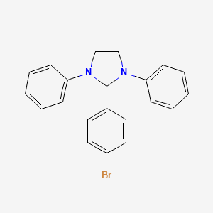 molecular formula C21H19BrN2 B11559335 2-(4-Bromophenyl)-1,3-diphenylimidazolidine 