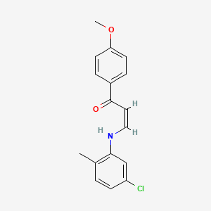 molecular formula C17H16ClNO2 B11559421 (1Z,3E)-3-[(5-Chloro-2-methylphenyl)imino]-1-(4-methoxyphenyl)prop-1-EN-1-OL 