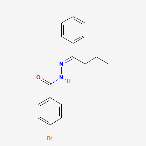 4-bromo-N'-[(1E)-1-phenylbutylidene]benzohydrazide