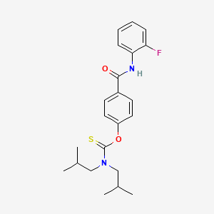 O-{4-[(2-fluorophenyl)carbamoyl]phenyl} bis(2-methylpropyl)carbamothioate