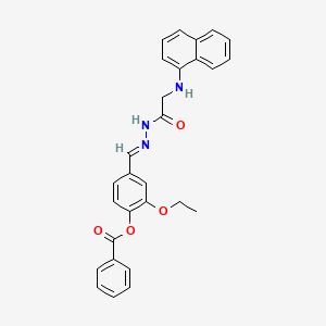 2-Ethoxy-4-[(E)-({2-[(naphthalen-1-YL)amino]acetamido}imino)methyl]phenyl benzoate