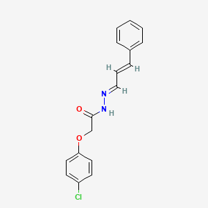 2-(4-chlorophenoxy)-N'-[(1E,2E)-3-phenylprop-2-en-1-ylidene]acetohydrazide