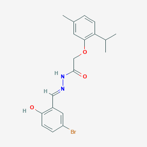 N'-[(E)-(5-bromo-2-hydroxyphenyl)methylidene]-2-[5-methyl-2-(propan-2-yl)phenoxy]acetohydrazide