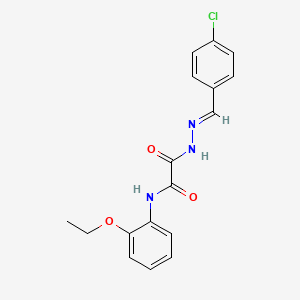 2-[(2E)-2-(4-chlorobenzylidene)hydrazinyl]-N-(2-ethoxyphenyl)-2-oxoacetamide