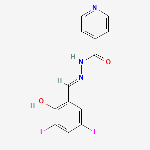 molecular formula C13H9I2N3O2 B11559575 N'-[(E)-(2-hydroxy-3,5-diiodophenyl)methylidene]pyridine-4-carbohydrazide 