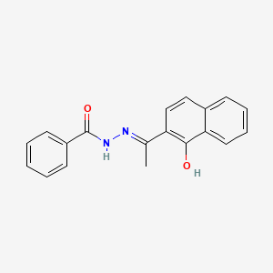 molecular formula C19H16N2O2 B11559588 N'-[(1E)-1-(1-hydroxynaphthalen-2-yl)ethylidene]benzohydrazide 