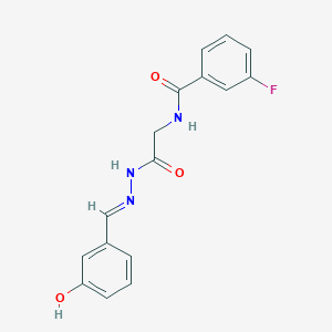 3-Fluoro-N-({N'-[(E)-(3-hydroxyphenyl)methylidene]hydrazinecarbonyl}methyl)benzamide