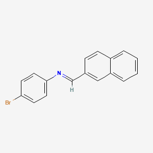 molecular formula C17H12BrN B11559619 4-bromo-N-[(E)-naphthalen-2-ylmethylidene]aniline 