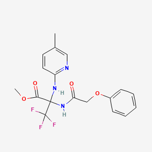 methyl 3,3,3-trifluoro-2-[(5-methylpyridin-2-yl)amino]-N-(phenoxyacetyl)alaninate